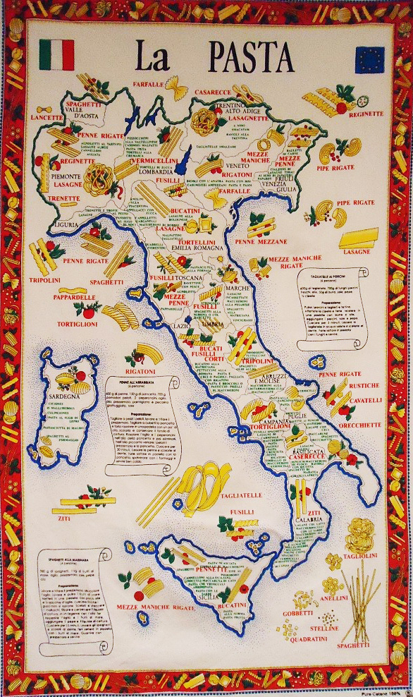 Карта итальянской пасты