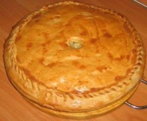 Беляш с мясом и рисом