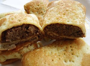 Блины с начинкой из печени