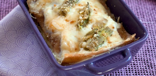 Лазанья из полбы с артишоками и рикоттой