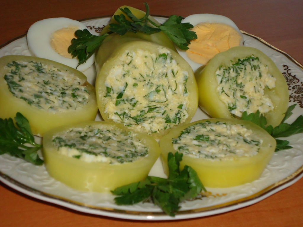Перец с сыром и зеленью