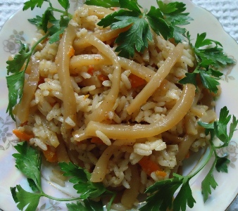 Плов с кальмарами