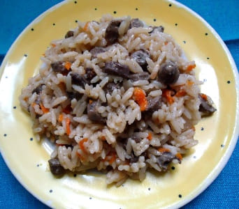 Плов с куриными сердечками