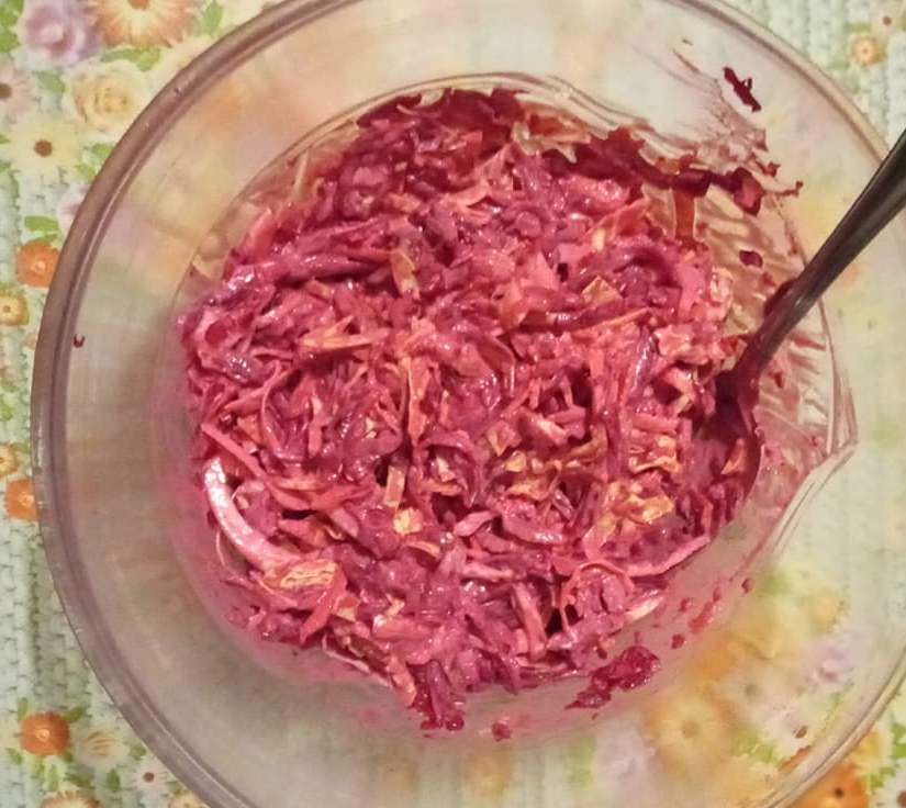 Салат из свеклы с капустой