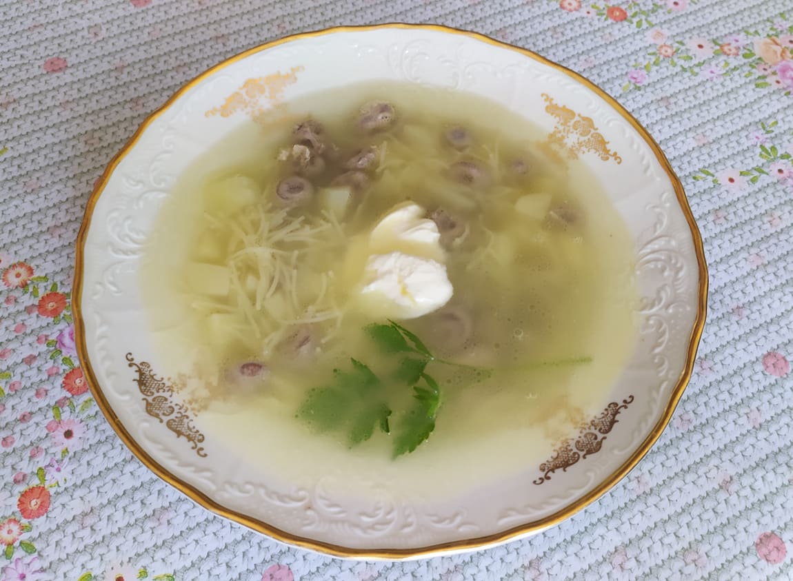 Суп из куриных сердечек