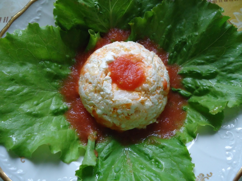 Творог с овощами