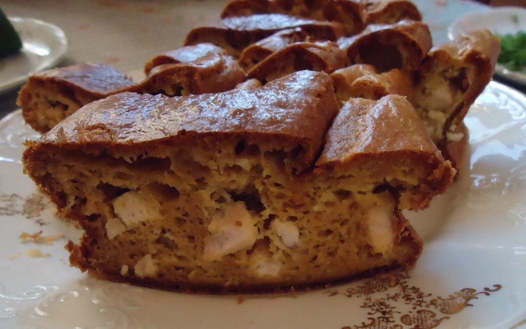 Заливной пирог с куриной грудкой Заливной пирог с куриной грудкой
